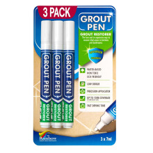3 x White Grout Pens - Designed for Restoring Tile Grout in bathrooms & Kitchens