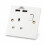 Status STATUS Plug Socket UK | Single Socket with Double USB Plug | White Plastic | 13A Single Switched Wall Socket | S1G13A2USBSWS4 1