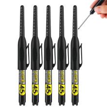 5PCS Deep Hole Marker Pens,Long Tip Marker Pen Set,Waterproof Deep Access Markers,Quick Dry Carpenter Marker,Builders Marker Pens for Wood Metal Plas