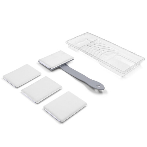 ROLLINGDOG 4 Inch Paint Pad Set - 5PC Long Handle Reach Behind Radiators