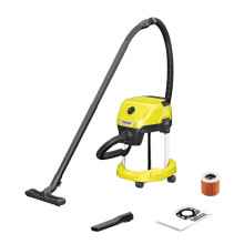 Karcher WD3 S V-17/4/20 Wet Dry Vacuum Cleaner, 17 Liter Container, Multi-Purpose Household Cleaning, Powerful Suction, Versatile Accessories, Yellow