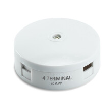 STATUS 20A 4 Terminal Electrical Junction Box, White - (20SRJBX4)