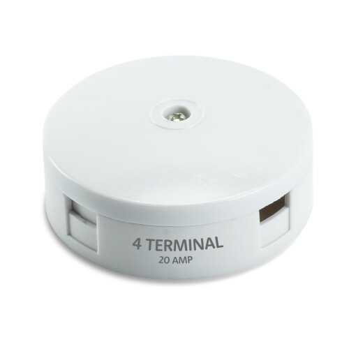 Status STATUS 20A 4 Terminal Electrical Junction Box, White - (20SRJBX4)