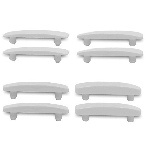 Cockspur Window Handle Wedge Striker Plates White Mixed Pack - 2 of Each Size