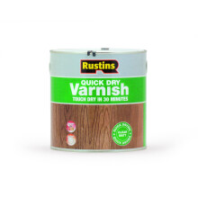 RUSTINS Quick Dry Varnish, Clear Matt, 2.5 Litre -Fast-Drying Water-Based Wood Varnish; Durable Non-Yellowing Finish in Gloss, Satin or Matt for Indo