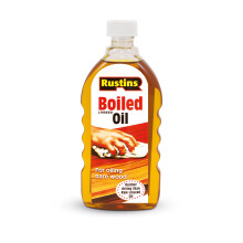Rustins Boiled Linseed Oil 500ml – Traditional Wood Restorer & Protective Oil – Deep Nourishment for Furniture, Doors, Decking & Interior Wood –