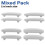 Cockspur Window Handle Wedge Striker Plates White Mixed Pack - 2 of Each Size 2