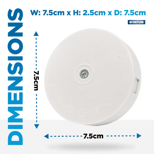 Status STATUS 20A 4 Terminal Electrical Junction Box, White - (20SRJBX4) 1