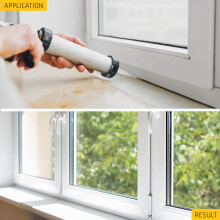 Everbuild External Frame Sealant – Interior And Exterior Use – Permanently Flexible – Mould-Resistant – Grey – 290ml