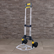 Charles Bentley Foldable Hand Truck Trolley 70kg Capacity Silver, 98.5x41cm