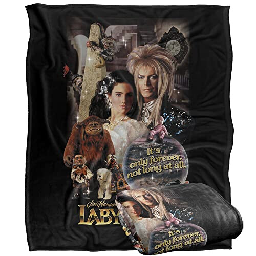 Labyrinth Only Forever Silky Touch Super Soft Throw Blanket 152 X 127 cm, White