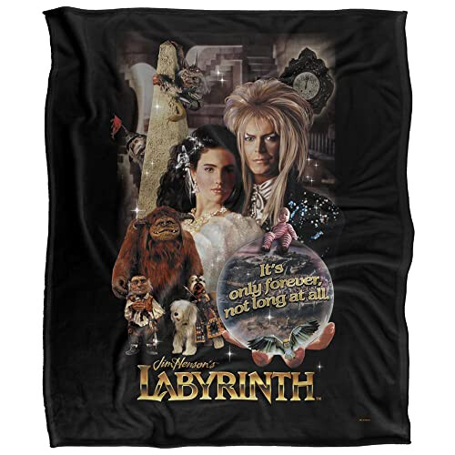 Labyrinth Only Forever Silky Touch Super Soft Throw Blanket 152 X 127 cm, White 1