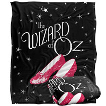 THE WIZARD OF OZ Black and White and Ruby Slippers Silky Touch Super Soft Throw Blanket 152 x 127 cm