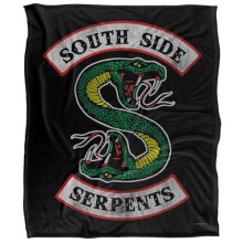 Riverdale South Side Serpent Silky Touch Super Soft Throw Blanket 152 X 127 cm, White