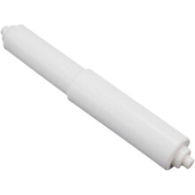 White Toilet Paper Holder Roller, Plastic Adjustable Tissue Box Roll Core Replacement Bathroom Toilet Roll Rods Spring Paper Holder Cores Paper Roller