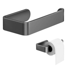 Gunmetal Grey Toilet Roll Holder Wall Mounted