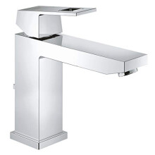 GROHE 23445000 Eurocube Bathroom Tap (Pop-Up Waste, Medium High Spout and Ecojoy)