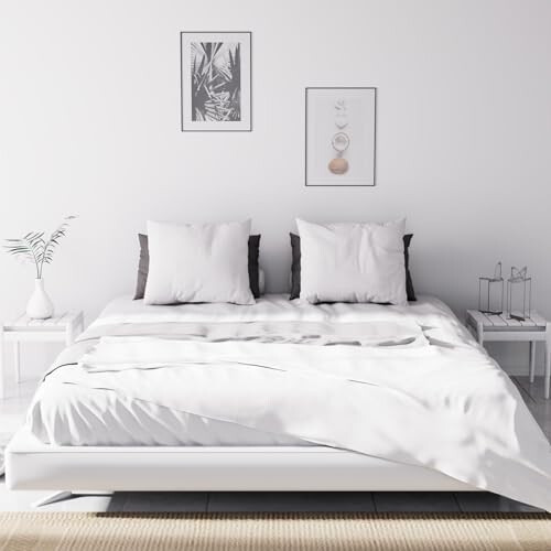 Soleil d'ocre, Adele, Bed cover, Sofa throw, Cotton, White, 220 x 240 cm 2