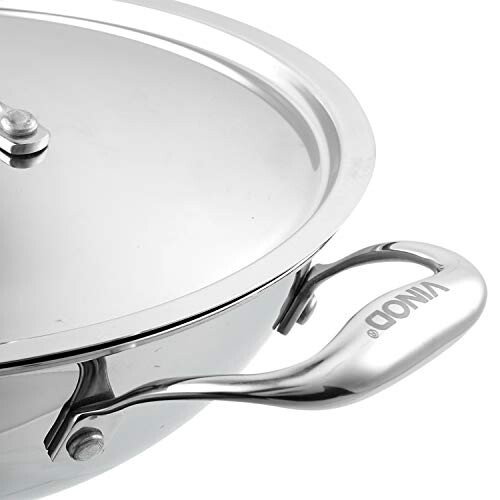 Vinod Platinum Triply Stainless Steel 2Pcs Combo Set (Induction Friendly)- Silver 2