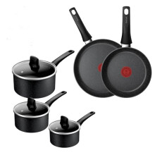 Tefal Titanium Stone Non-Stick 5-Piece Induction Pan Set with Lids