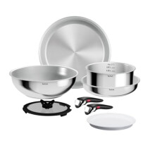 Tefal Ingenio Comfort Max Stainless Steel 8-Piece Cookware Set, Stackable