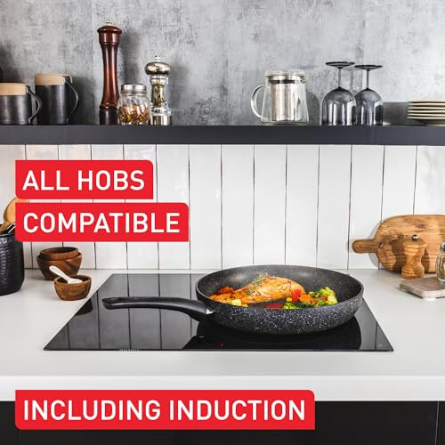 Tefal Tefal Titanium Stone Non-Stick 5-Piece Induction Pan Set with Lids 2
