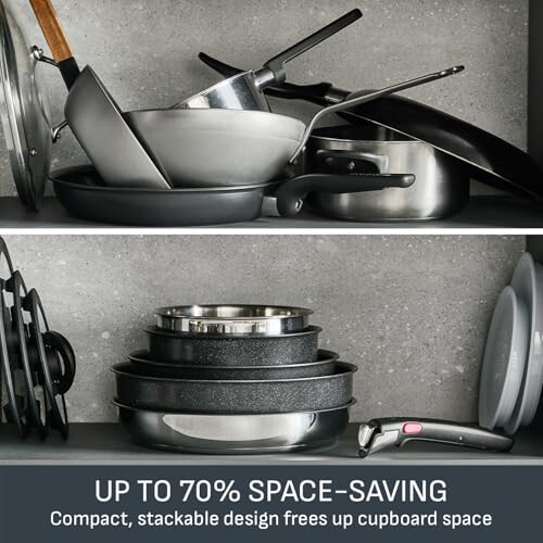Tefal Tefal Ingenio Comfort Max Stainless Steel 8-Piece Cookware Set, Stackable 2