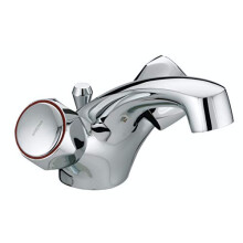 Bristan VAC DFBAS C MT Club Dual Flow Basin Mixer with Pop-Up Waste and Metal Heads - Chrome Plated