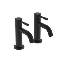 Bristan Mila Basin Pillar Taps Black (MI 1/2 BLK)