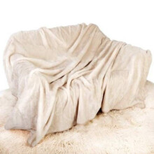 Quality Linen and Towels Cream Mink Throw Soft Plush Large (150cm x 200cm- Suitable for Double Size Bed or 2 Seater Sofa) Sofa Bed Runner Bedspread