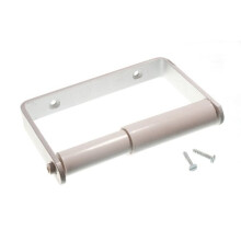 Toilet Roll Holder Brushed Aluminium Saa + White Sprung Roller 3 Sets