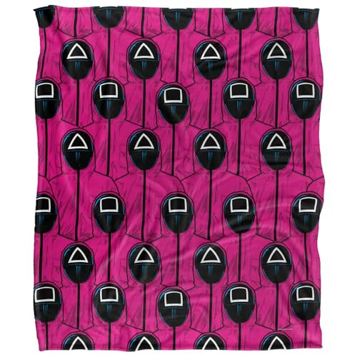 Squid Game PINK GUARDS PATTERN Silky Touch Super Soft Throw Blanket 152 x 127 cm 1