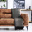 Herringbone Sofa Throw Black & White 50x60" 4