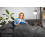 Herringbone Sofa Throw Black & White 50x60" 5