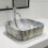Marble Luxe Square Calacatta Marble Effect Ceramic Counter Top Basin 5