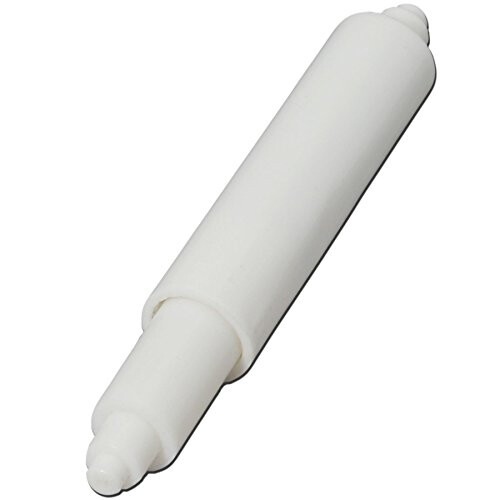 Replacement Toilet Roll Holder - Standard Size White Spindle Spring Roller