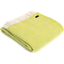 Tweedmill Textiles Illusion KNEE RUG Throw Blanket -100% Pure New Wool - BRITISH MADE - LIME GREEN ZEST