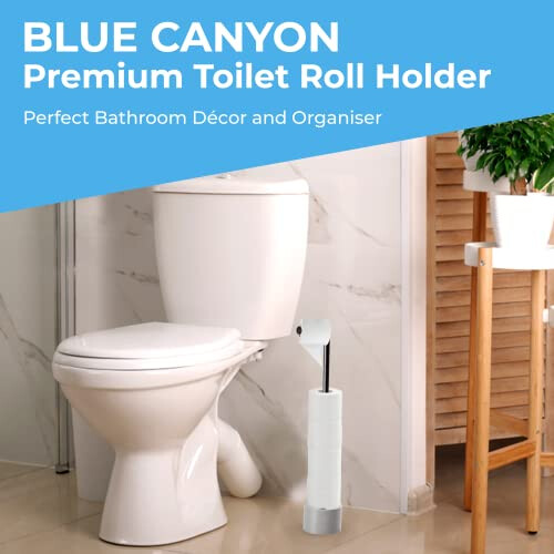 Blue Canyon Rocco Toilet Roll Holder, Grey 1