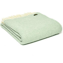 Tweedmill Textiles Beehive KNEE RUG Throw Blanket -100% Pure New Wool - BRITISH MADE - OCEAN GREEN