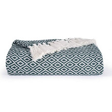 EHC Throws for Sofas Large, Throws for Bed Double Sofa Settee Couch Blanket,150 x 200cm, Hunter Green