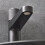 Milano Milano Orta Deck Mounted Push Button High Rise Mono Bathroom Basin Mixer Tap - Black 3