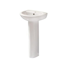 MILANO Freestanding 1 Tap Hole Full Pedestal Bathroom Basin Sink 450x350mm