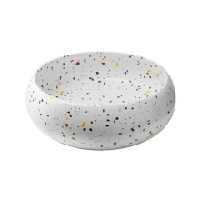 MILANO Terrazzo Speckled Effect Round Countertop Bathroom Basin Sink 360mm