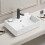 Milano MILANO Chalk Rectangular Countertop 1 Tap Hole Bathroom Basin 500 x 350mm 1
