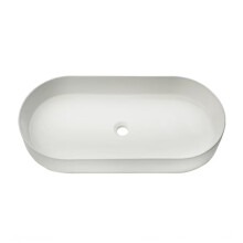 MILANO White Oval Countertop Bathroom Basin Sink 805 x 390mm