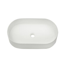 MILANO White Oval Countertop Bathroom Basin Sink 600 x 380mm