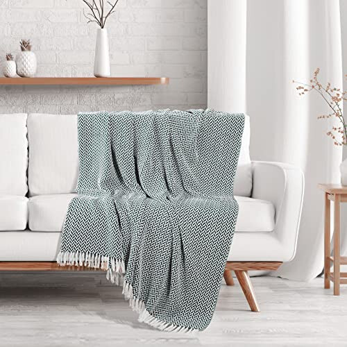 EHC Throws for Sofas Large, Throws for Bed Double Sofa Settee Couch,150 x 200cm, Hunter Green 2