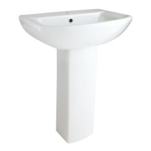 MILANO Freestanding 1 Tap Hole Full Pedestal Bathroom Basin Sink 600x400mm