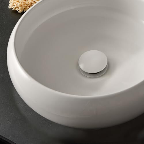 Milano MILANO White Round Countertop Bathroom Basin Sink 360mm 2