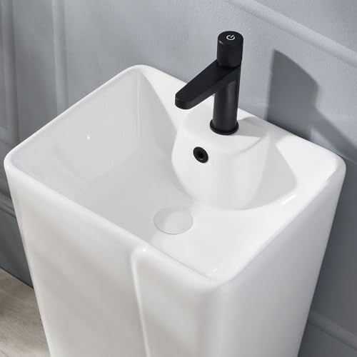 Milano MILANO Freestanding Rectangular 1 Tap Hole Bathroom Basin Sink 445 x 360mm 1